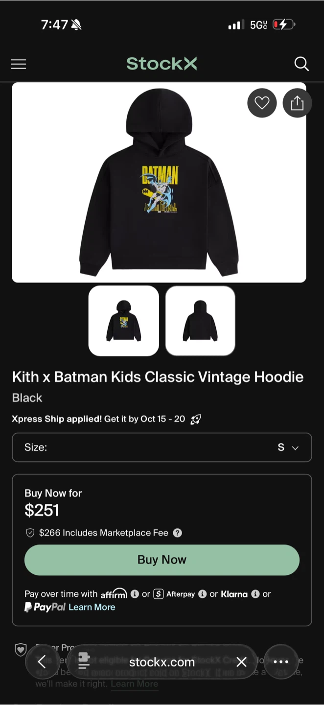KITH Kids size L Batman Graphic Hoodie - photo 4