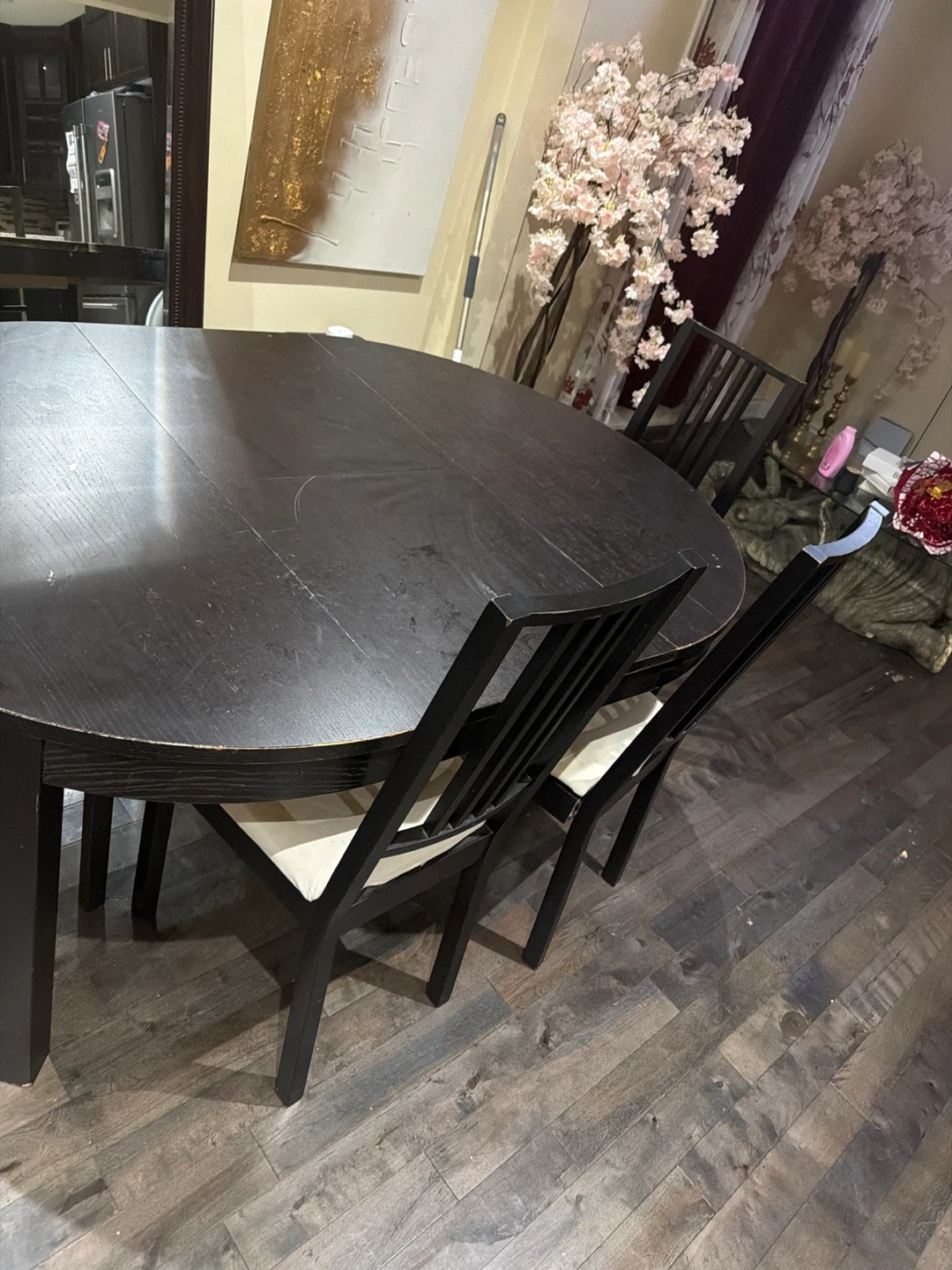 Black Dining Table and Chairs Set - photo 2