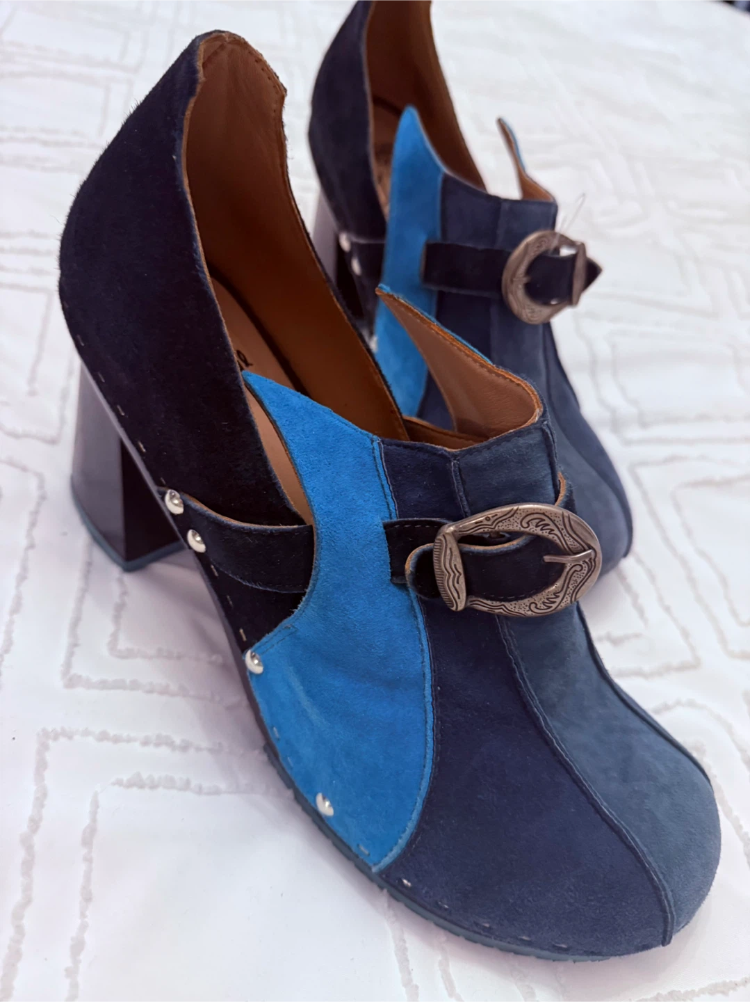John Fluevog Suede Clog Heels - photo 4