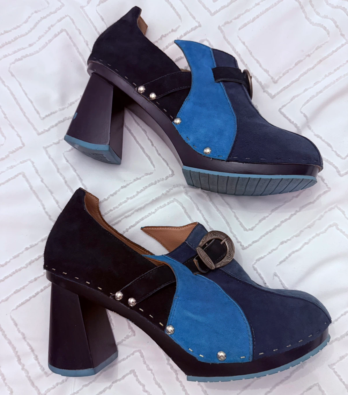 John Fluevog Suede Clog Heels - photo 5