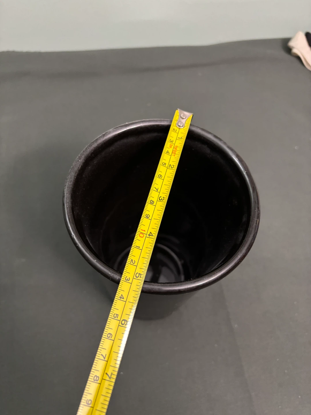 Black Ceramic Cylinder Vase - photo 2