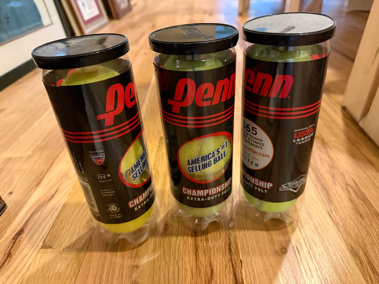 Three Cans of Penn Championship Tennis Balls