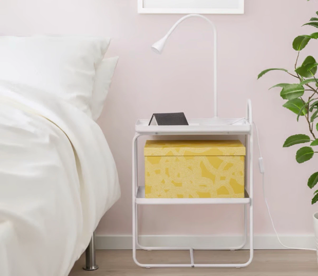 IKEA Hattasen White Side Table - photo 2