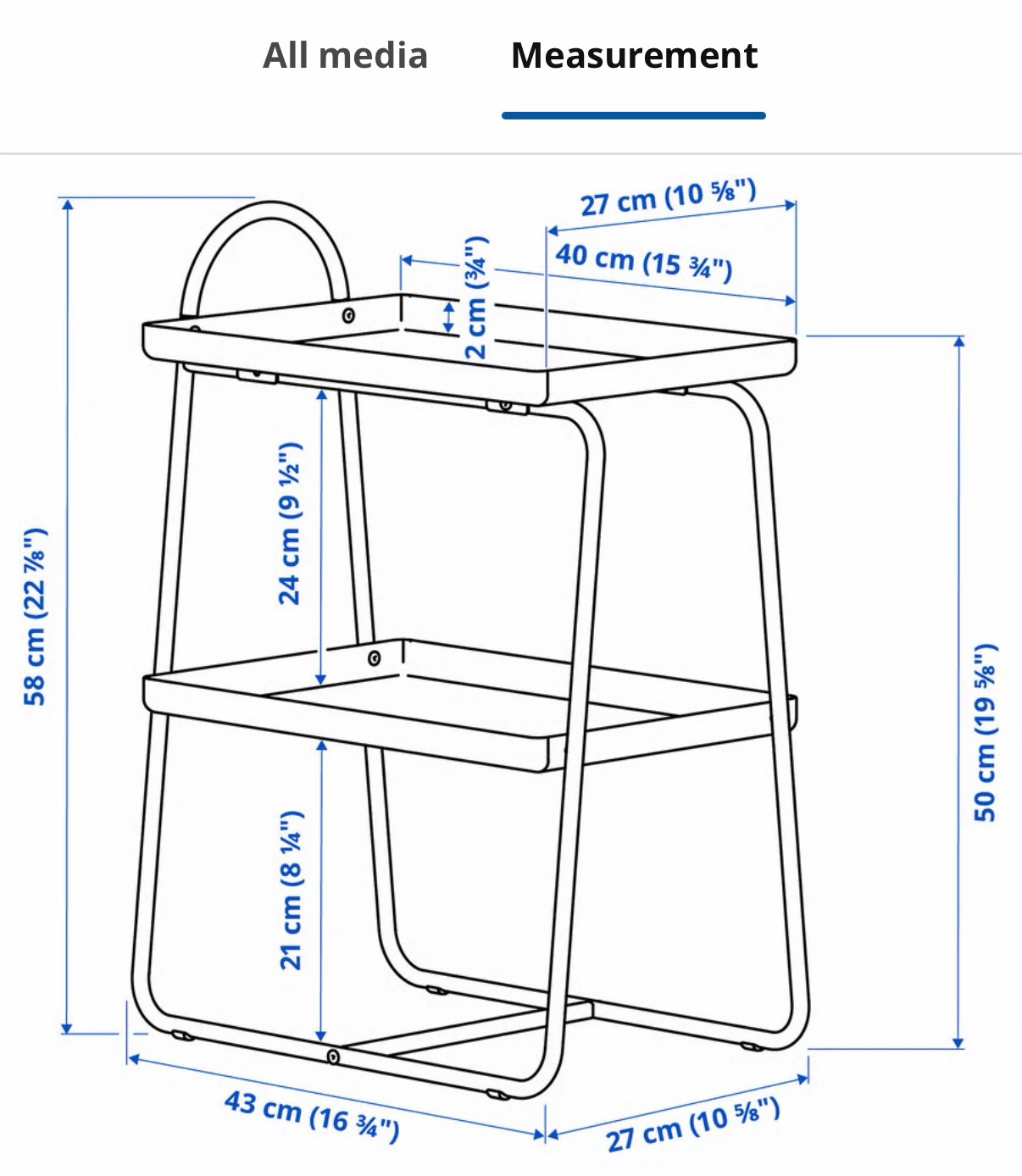 IKEA Hattasen White Side Table - photo 5