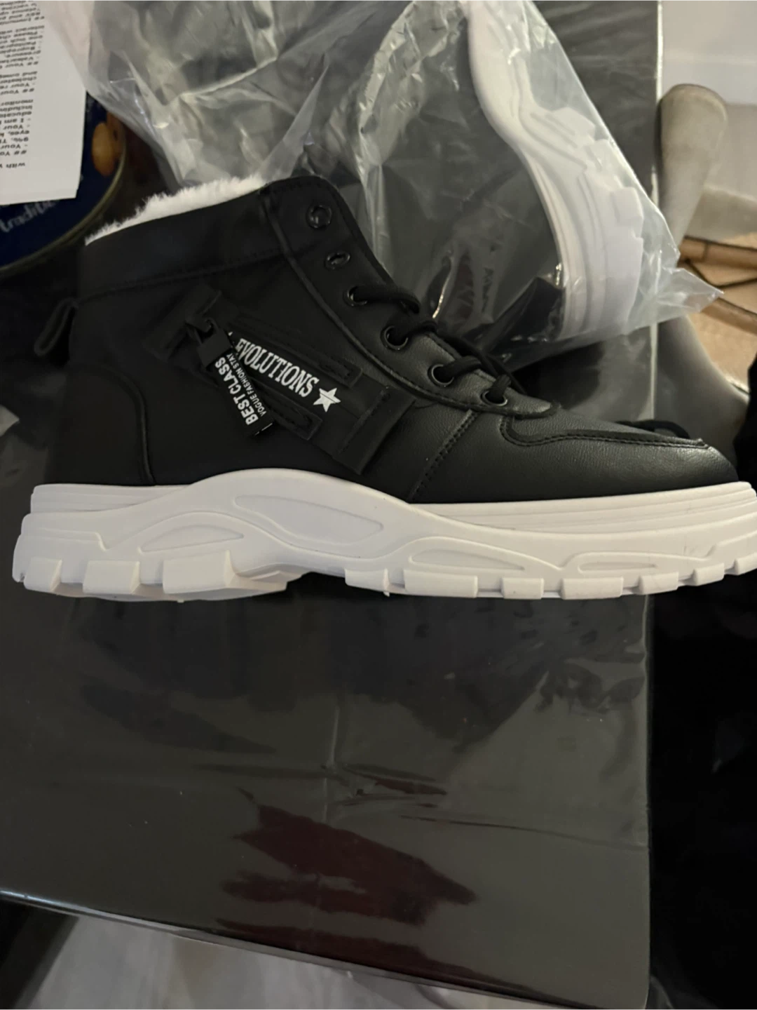Best Class Evolutions Black High-Top Sneakers