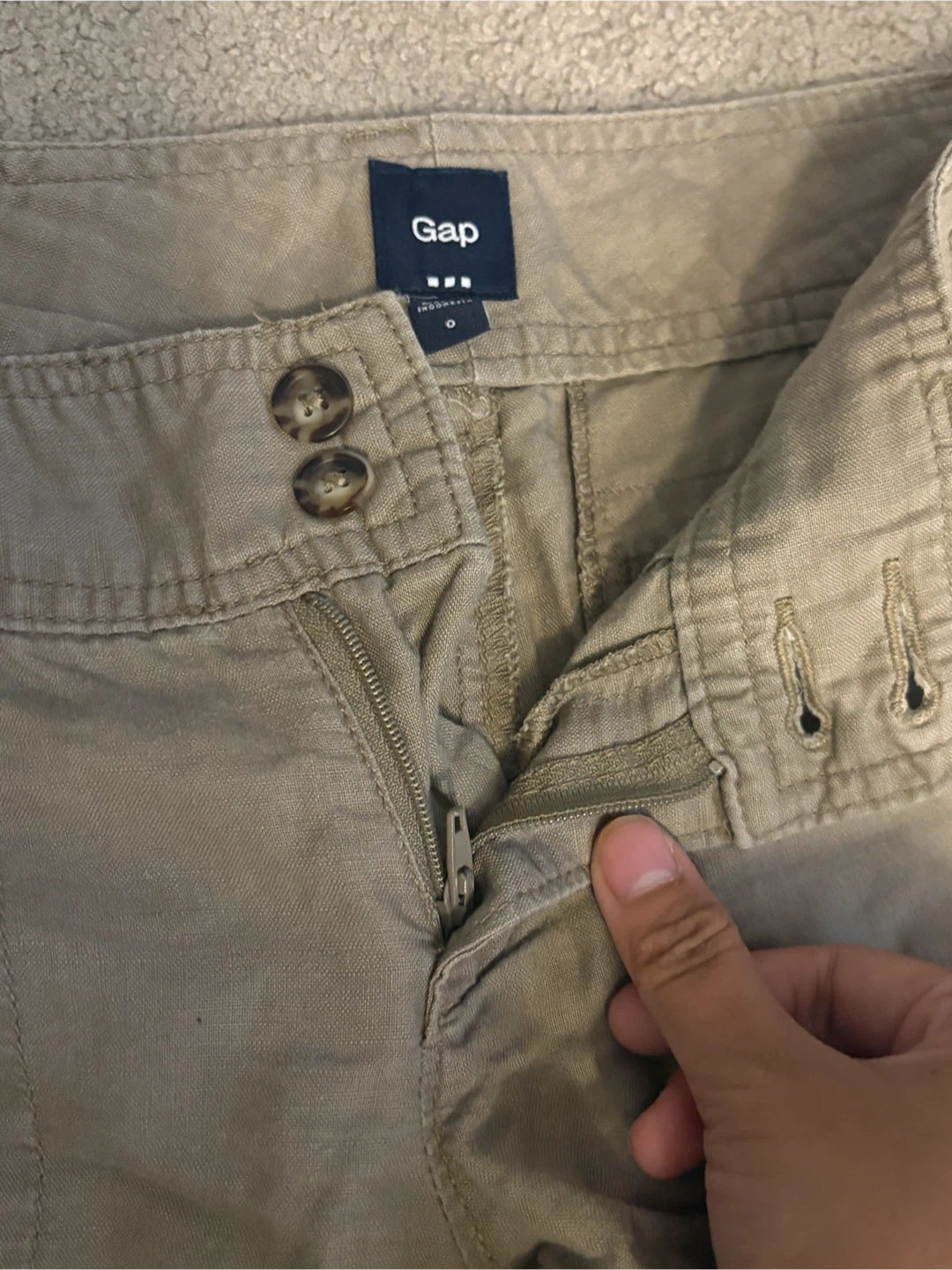 Gap Tan Low Rise Cargo Pants Size 0 - photo 2