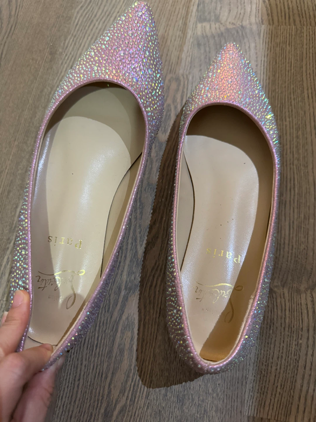 Christian Louboutin Crystal Embellished Flats