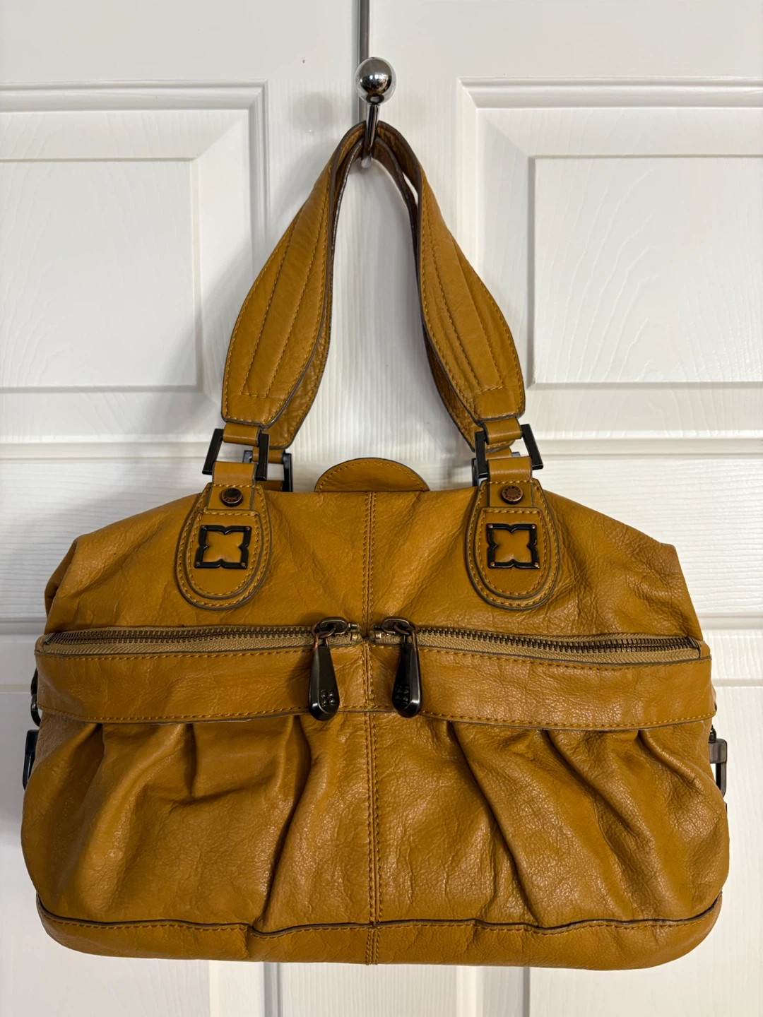 BCBGMAXAZRIA Mustard Yellow Leather Handbag