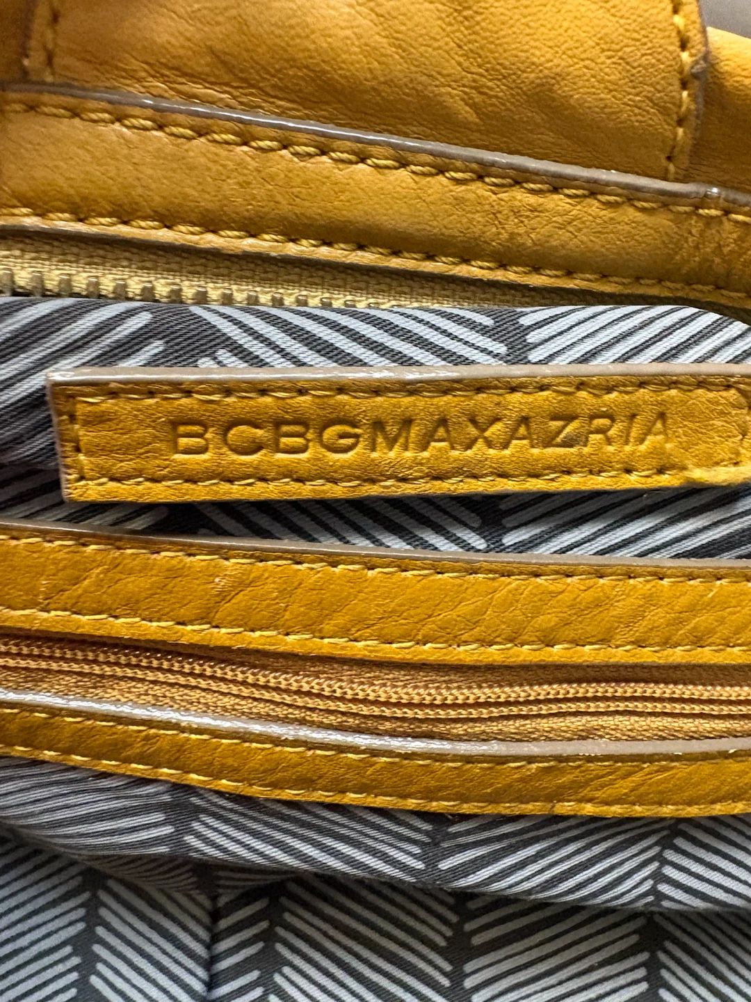 BCBGMAXAZRIA Mustard Yellow Leather Handbag - photo 4