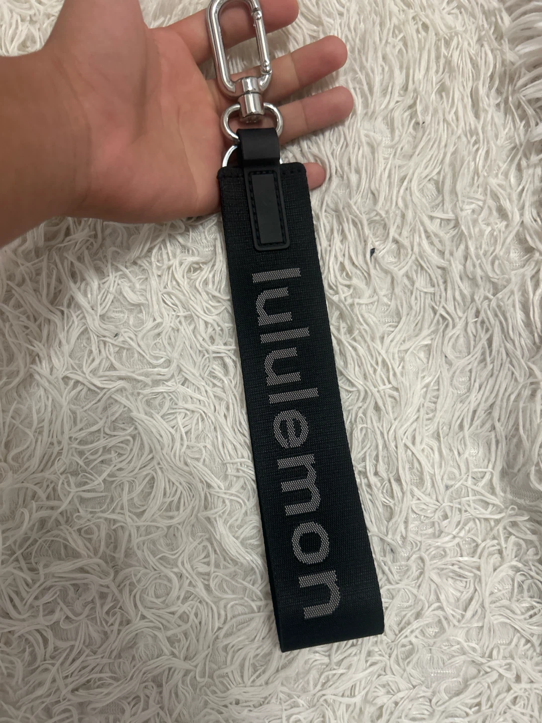Lululemon Black Logo Keychain
