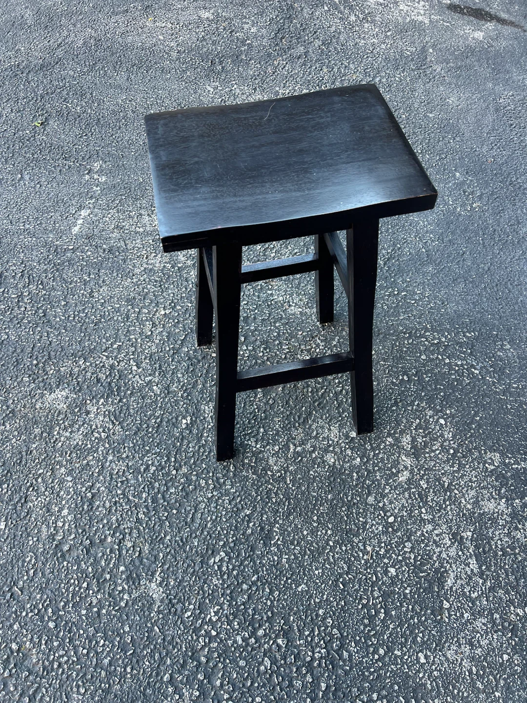 Black Wooden Stool