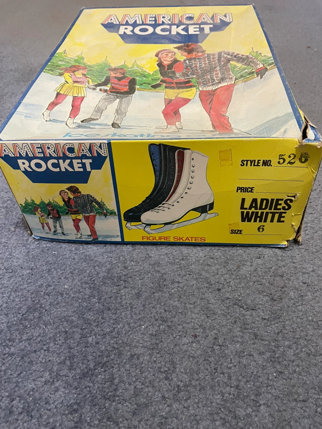 American Rocket Ladies White Figure Skates Size 6 - photo 2