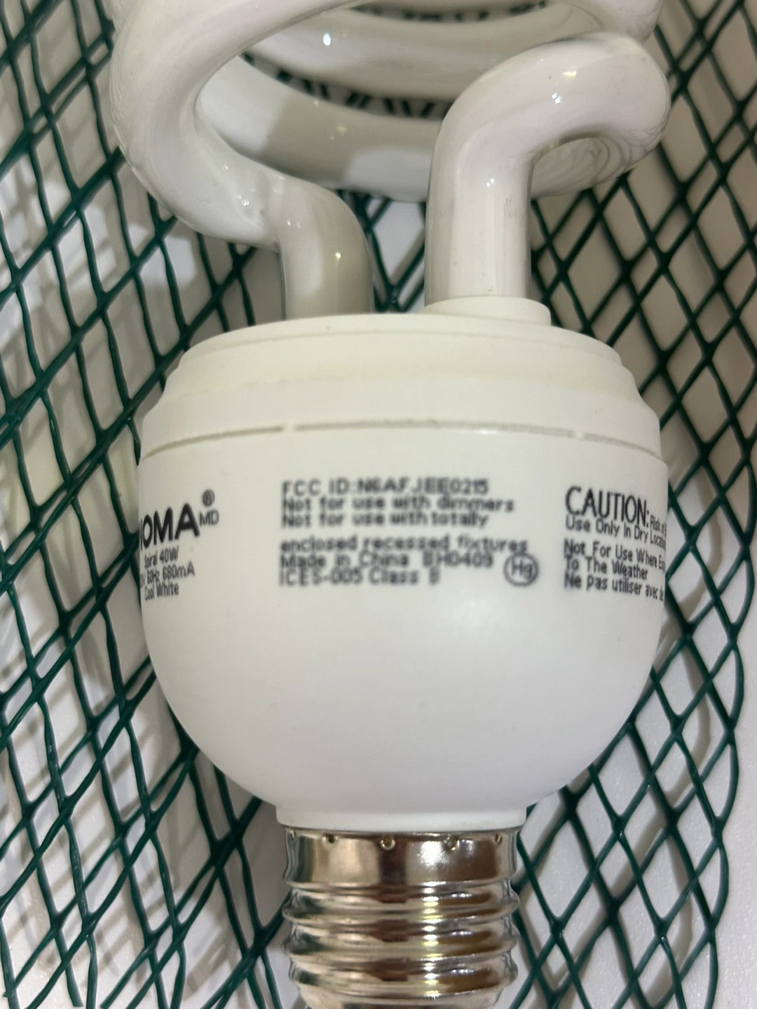 2 Noma 40W Cool White Spiral Light Bulbs - photo 3