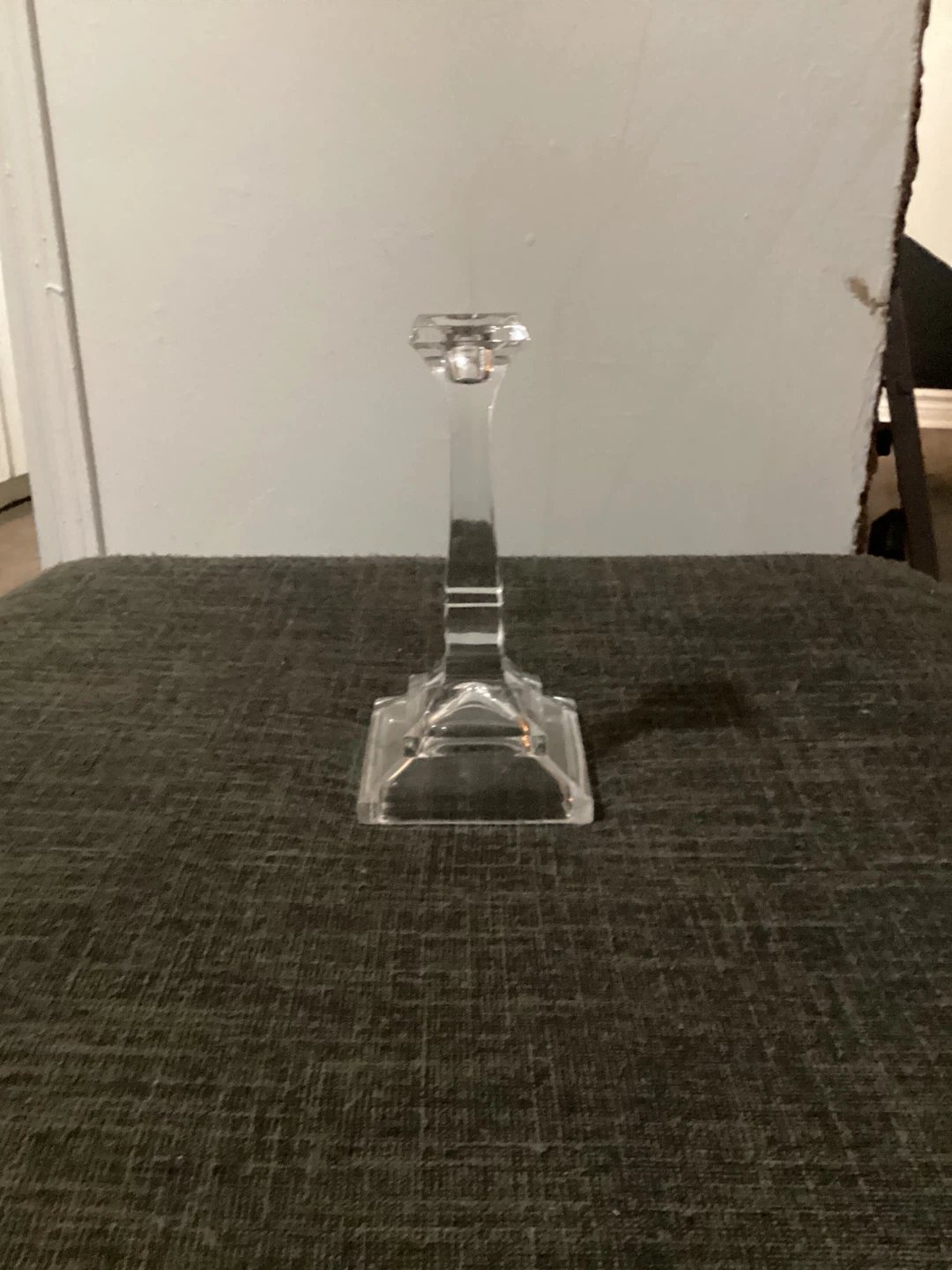 Clear Glass Candlestick Holder