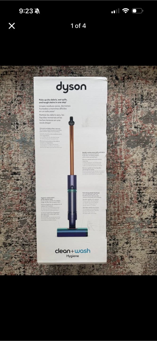 Dyson hygiene wet and dry cordless vacuum.