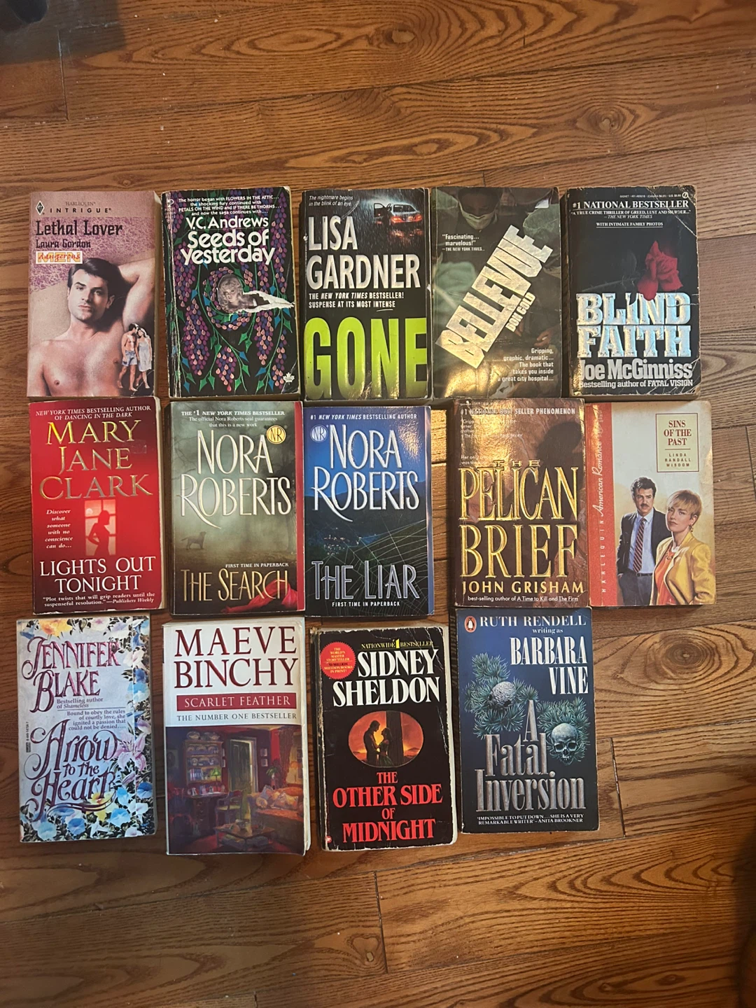 Collection of 14 Assorted Fiction Paperback Books