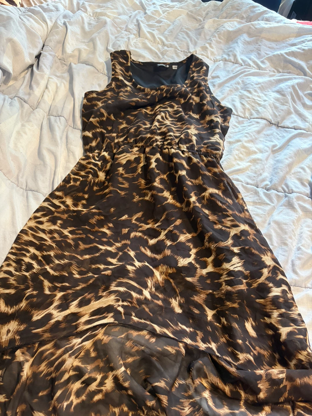 Indulge Leopard Print High-Low Dress