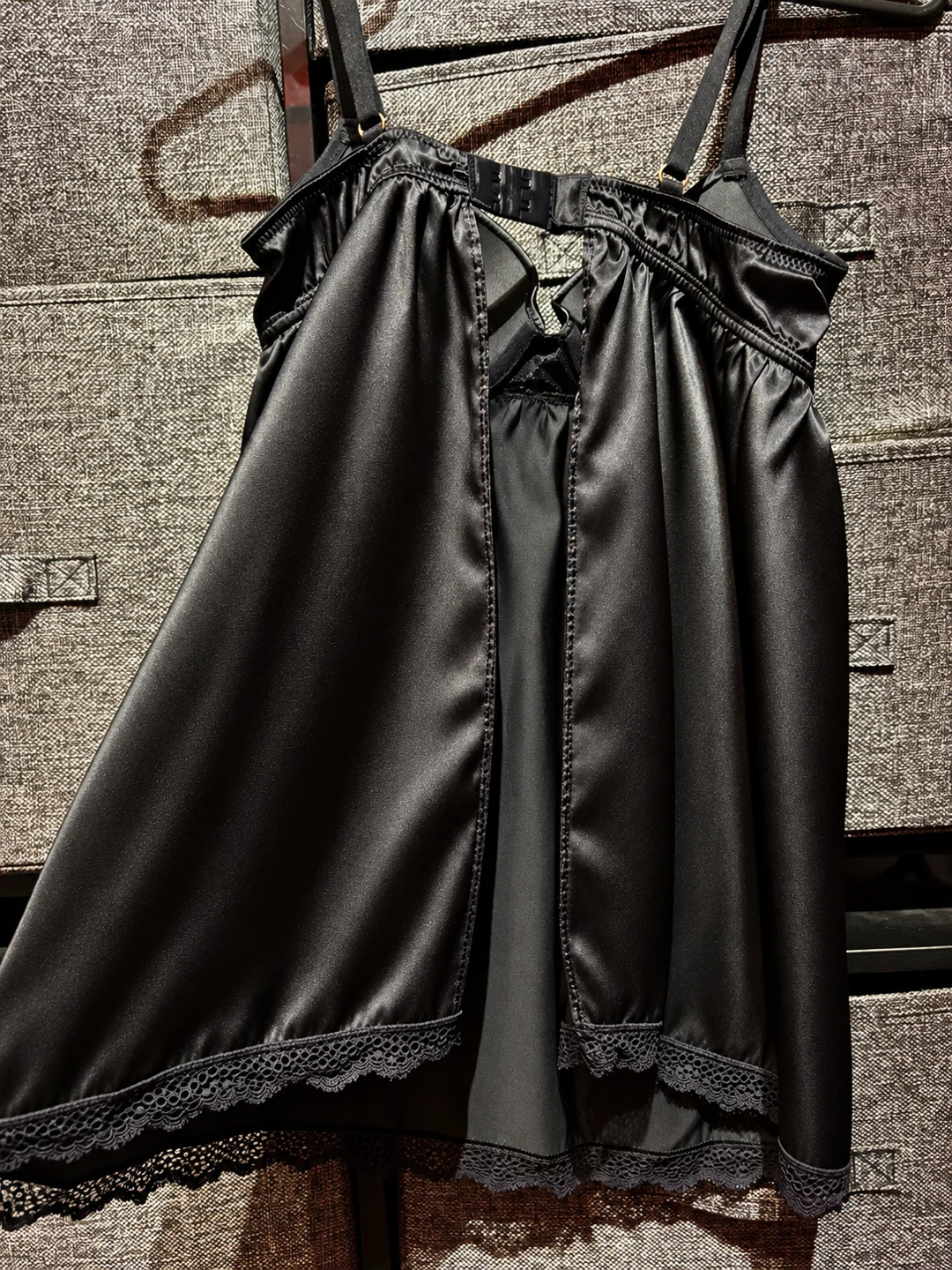 La Senza Black Satin Babydoll Lingerie – XS – Never Worn - photo 2