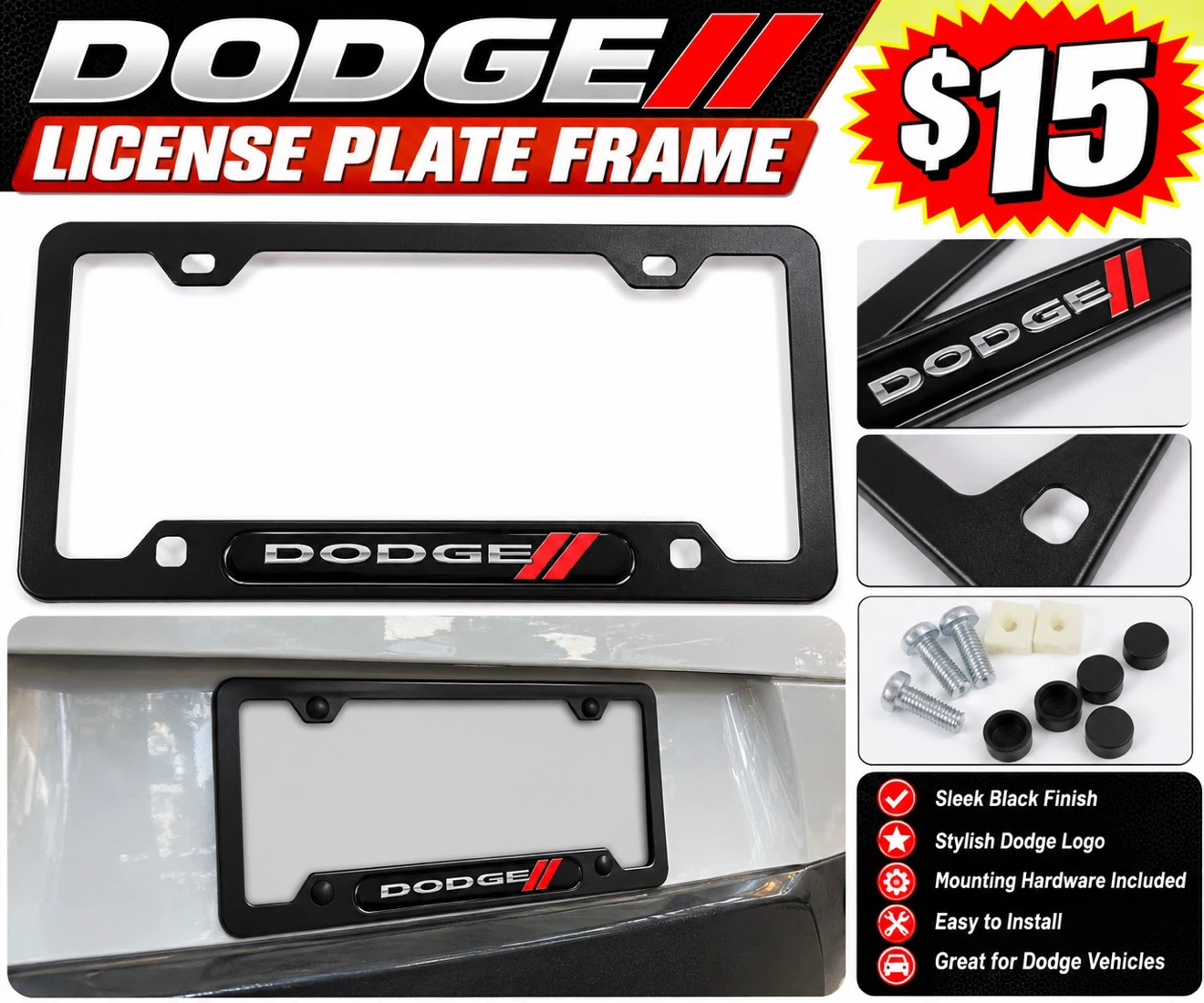 Dodge License Plate Frame