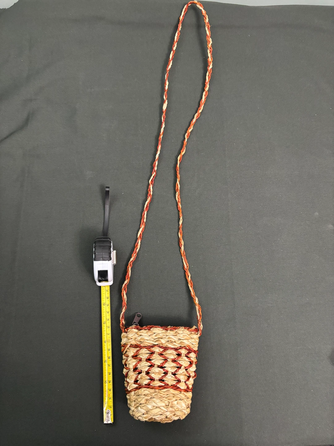 Woven Straw Crossbody Pouch