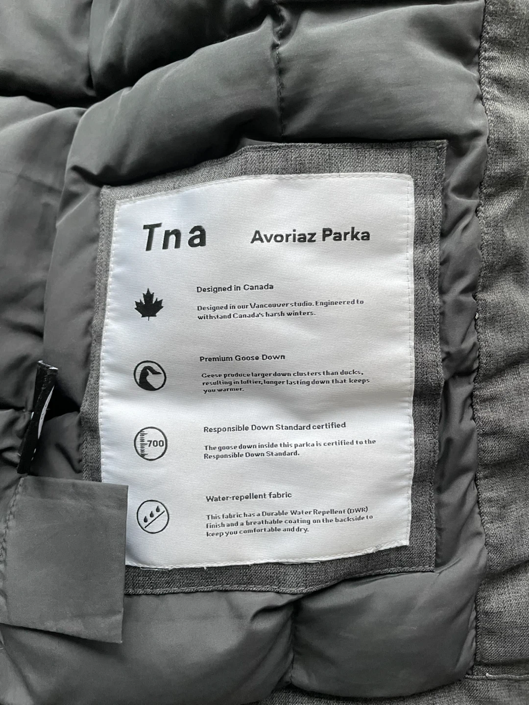Aritzia Avoriaz Parka Grey - photo 4