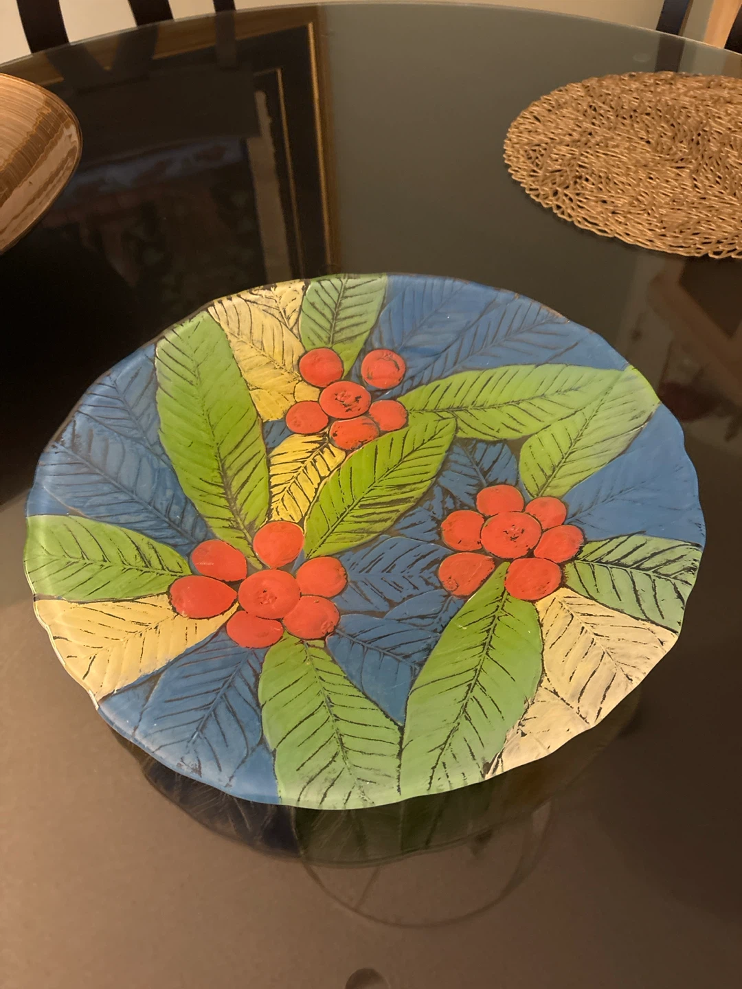 Decorative Glass Fruit Plate
