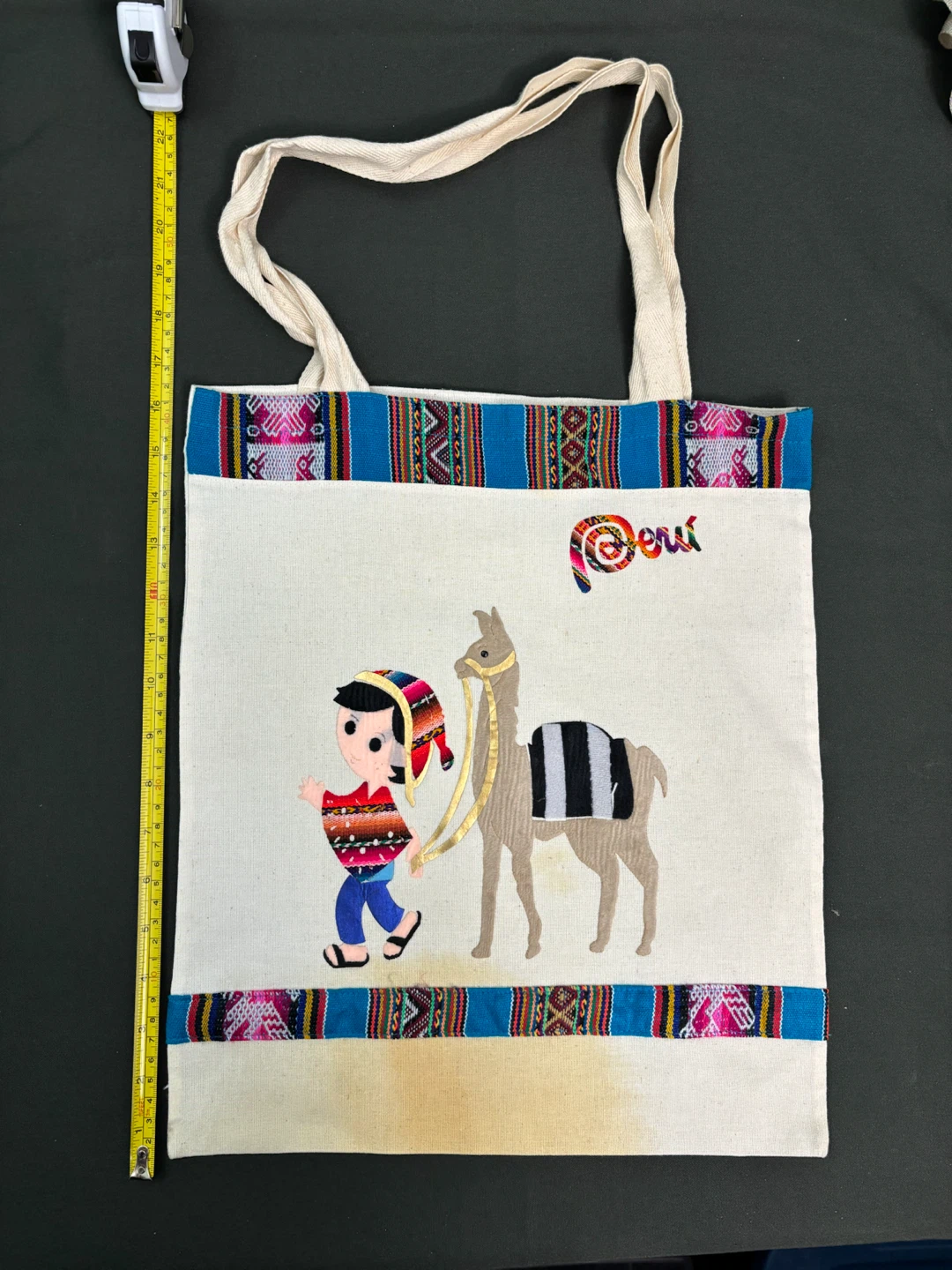 Peru souvenir canvas tote bag