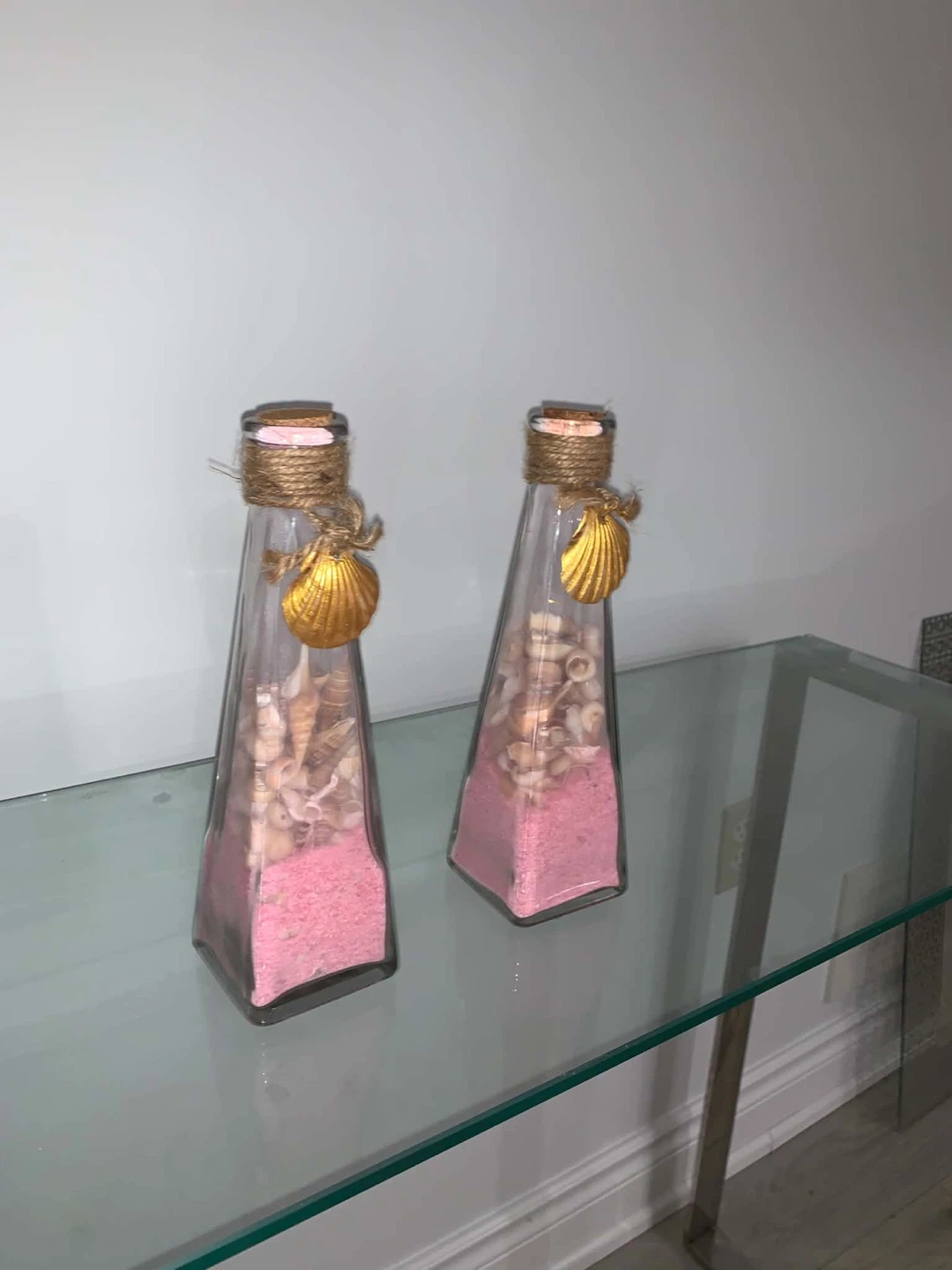 Set of two decorative shell bottles - photo 5