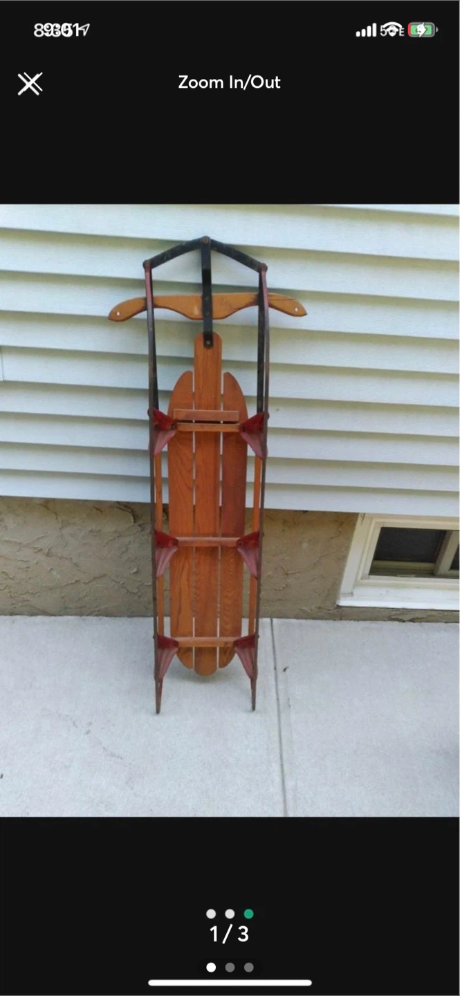 Vintage Speedway Wood Sled