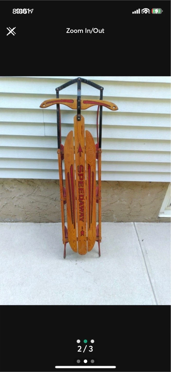 Vintage Speedway Wood Sled - photo 2