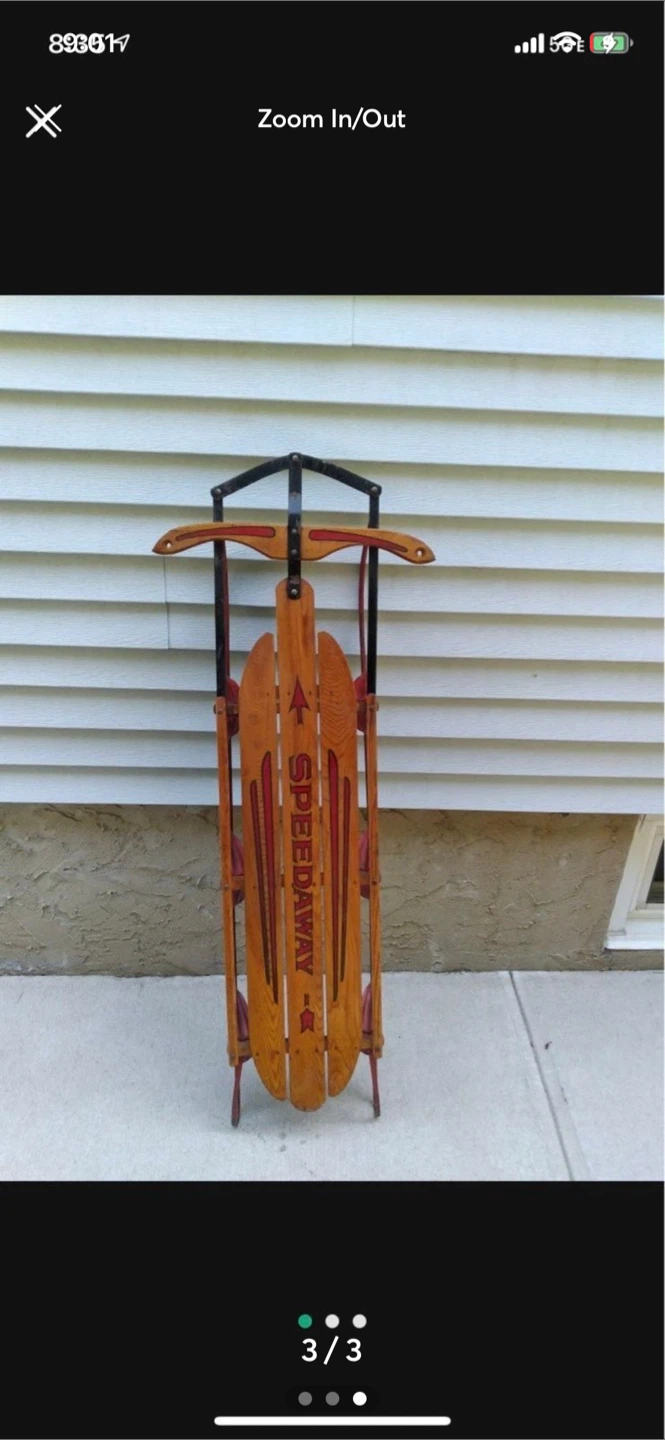 Vintage Speedway Wood Sled - photo 3