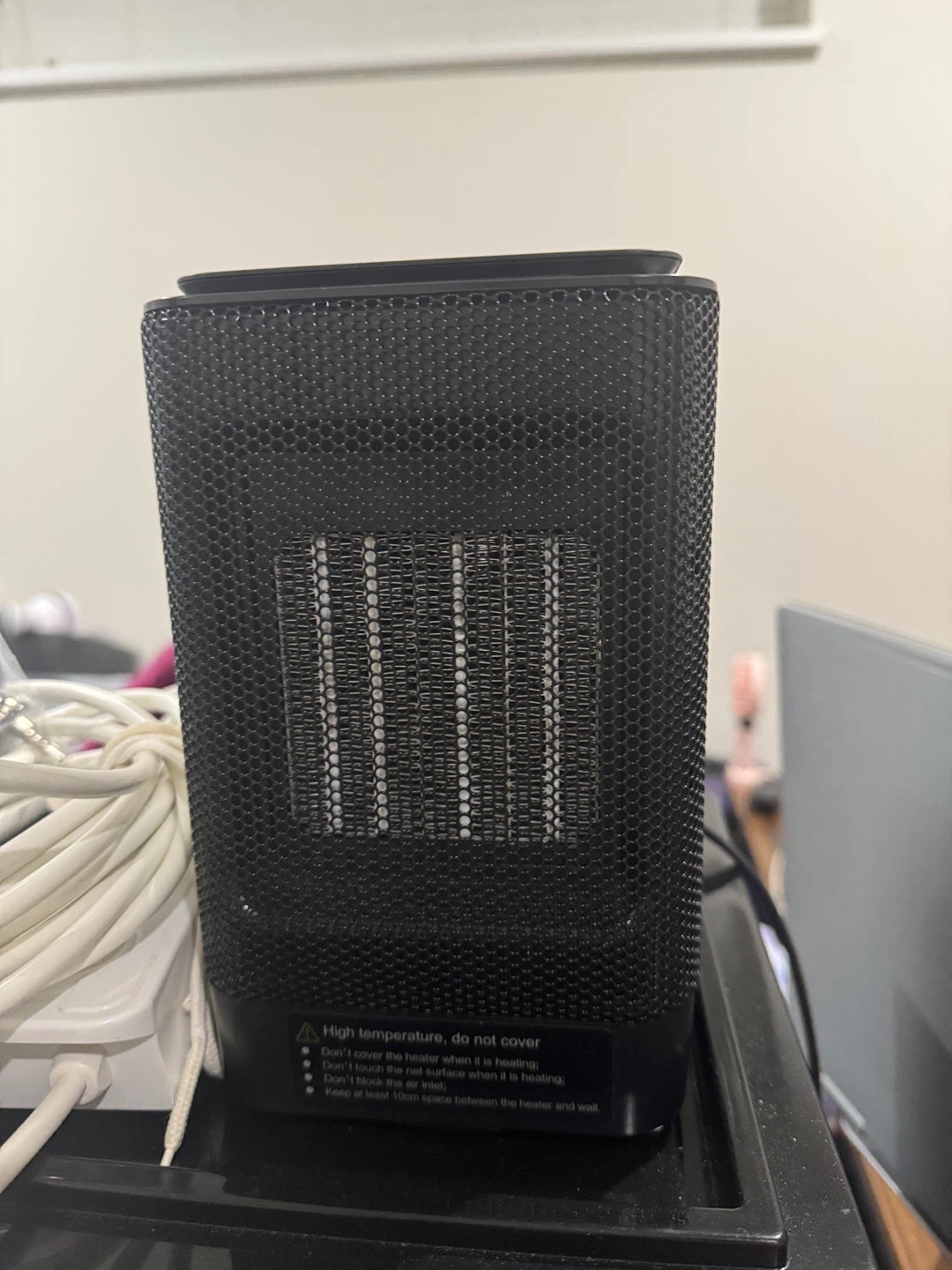 Compact Black Portable Electric Heater