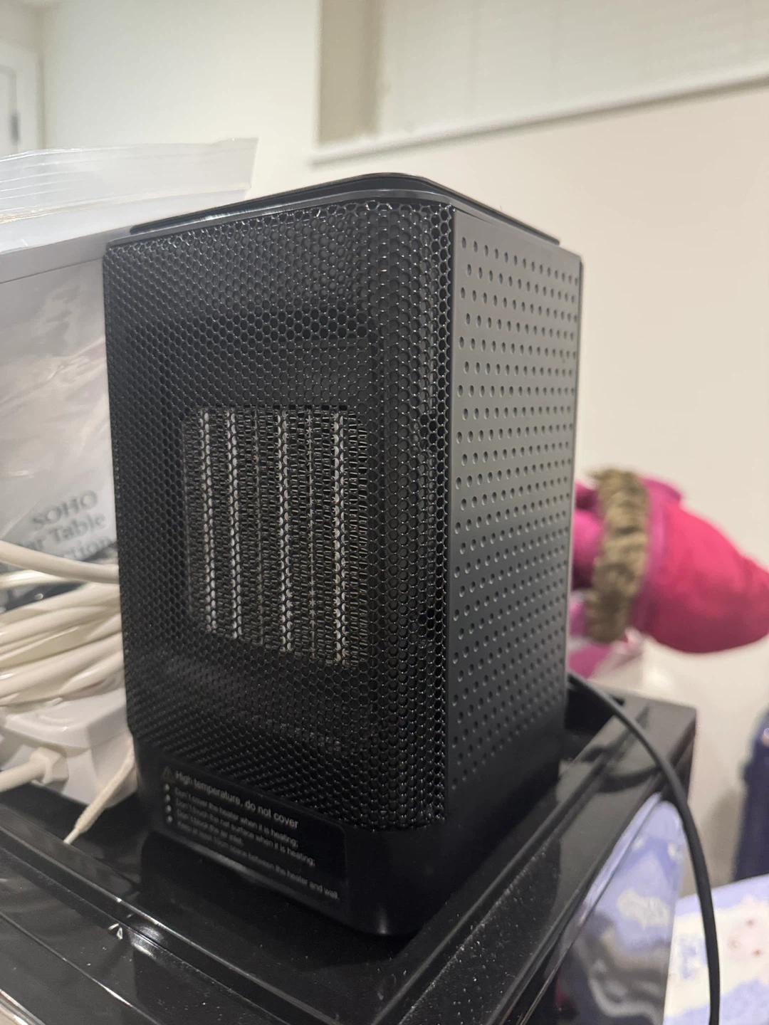 Compact Black Portable Electric Heater - photo 2