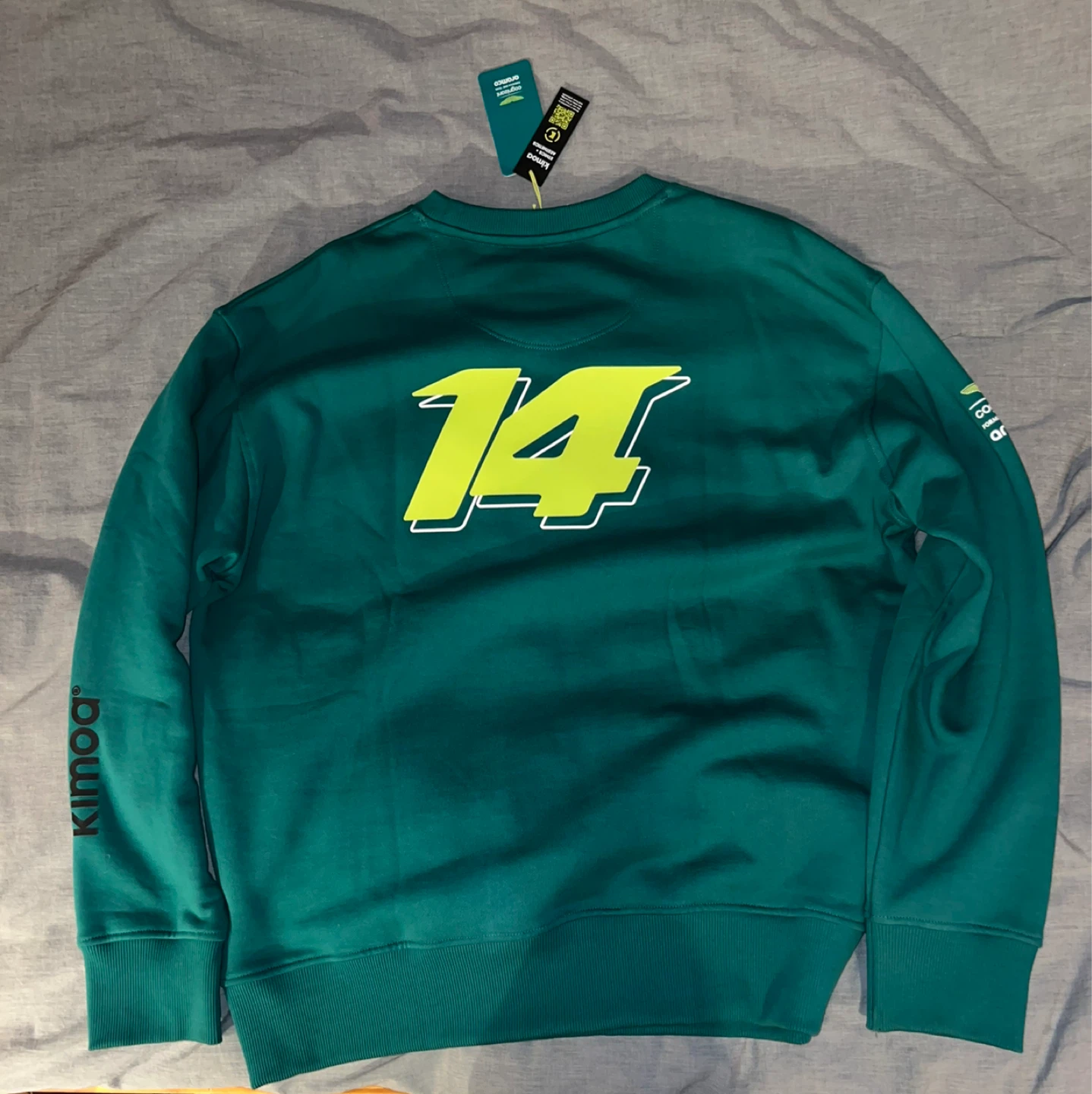 Kimoa Aston Martin F1 Alonso Sweatshirt - Green, XL