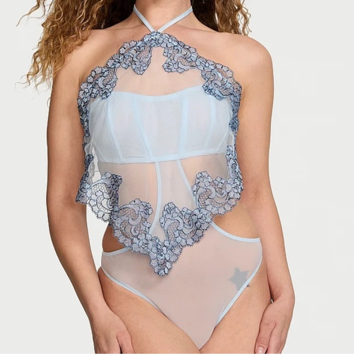 Victoria’s Secret Floral Embroidered Teddy – S – Never Worn