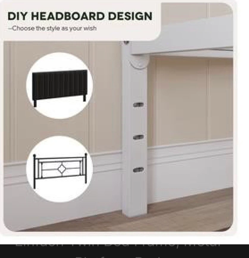 Twin Size Metal Platform Bed Frame - photo 3