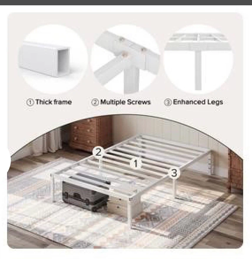 Twin Size Metal Platform Bed Frame - photo 5