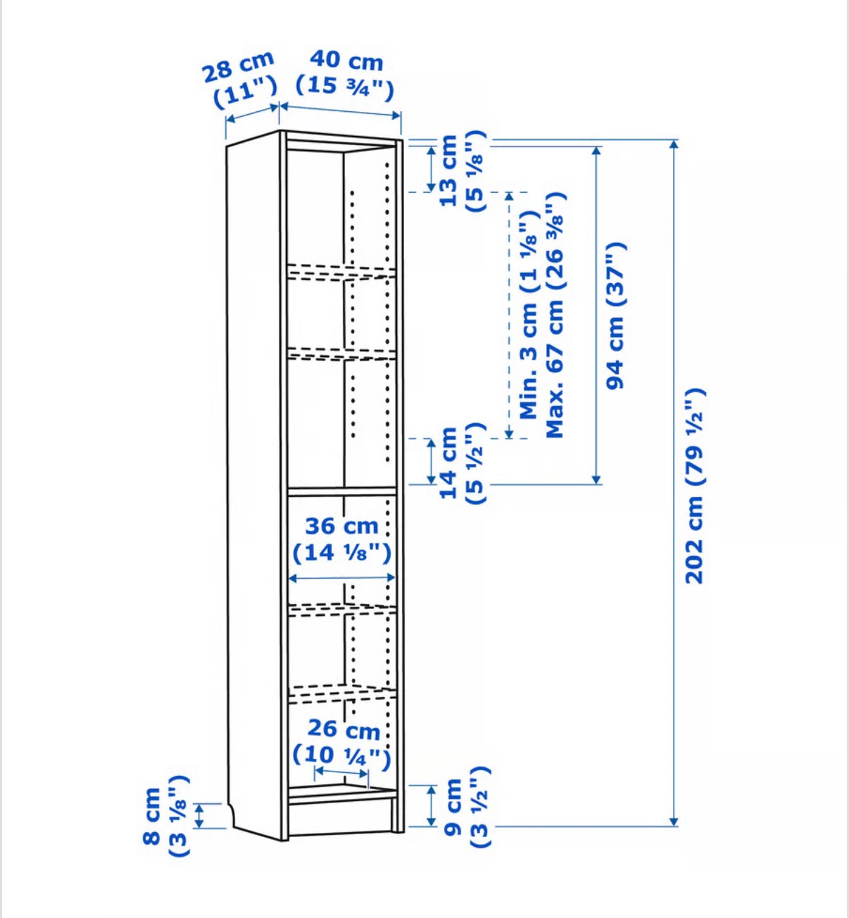 IKEA Billy Bookcase, Brown Walnut - photo 2
