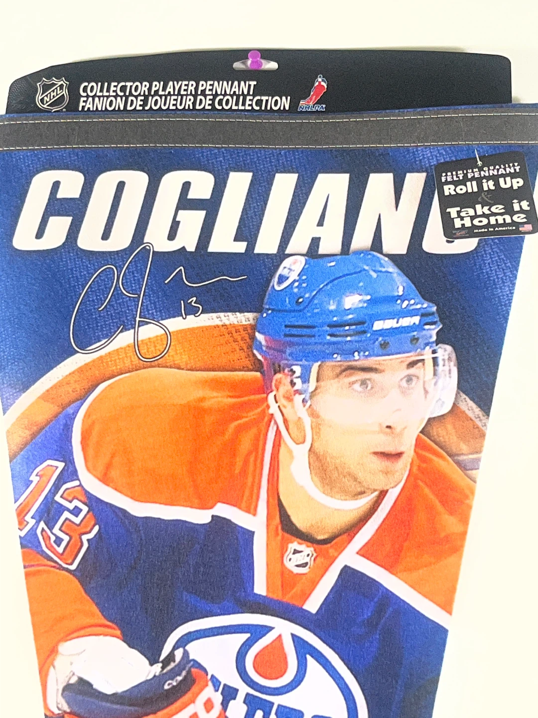 Edmonton Oilers Andrew Cogliano XL Vintage Pennant (17"x40") - photo 3
