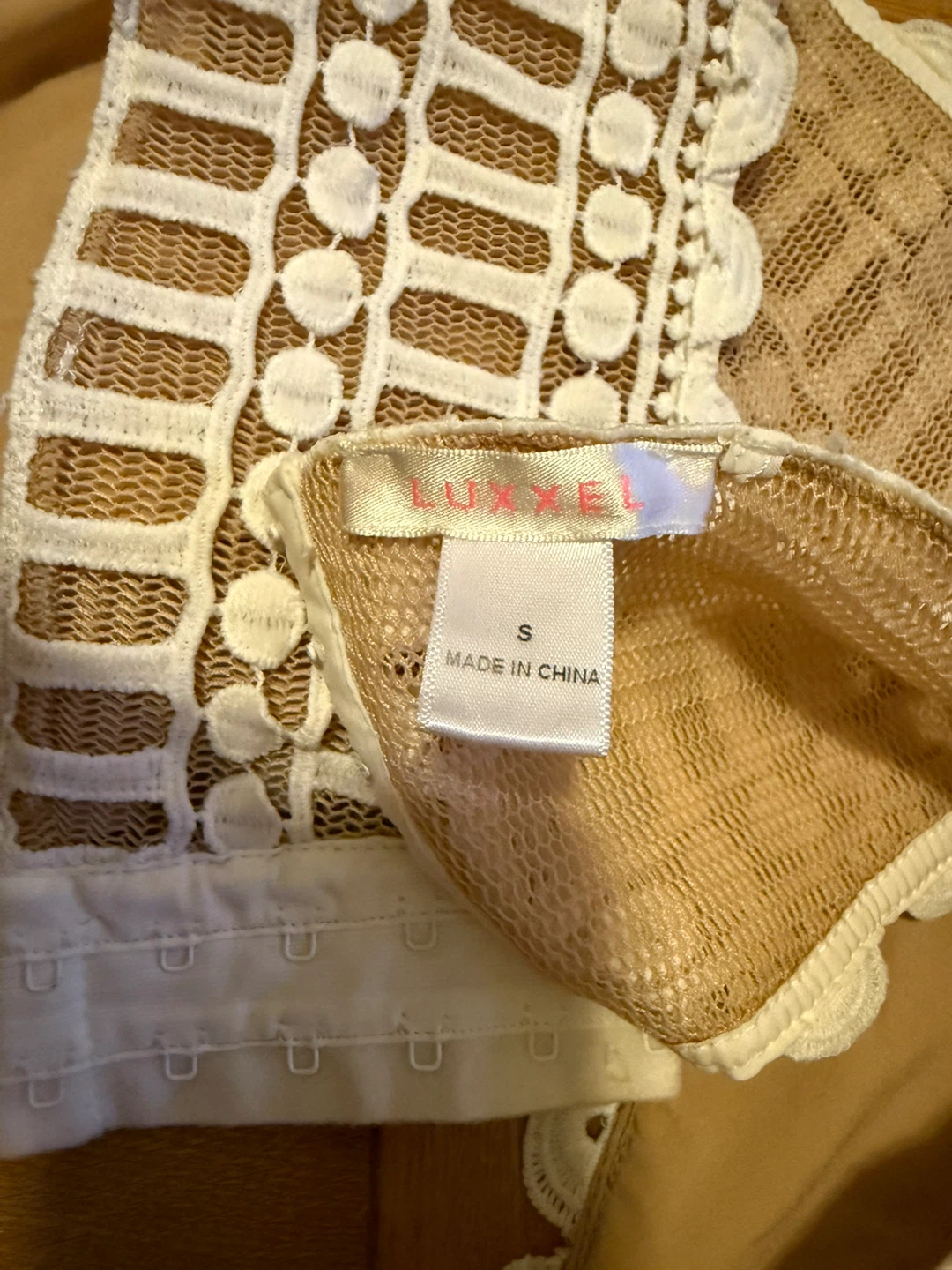 Luxxel White Lace Halter Crop Top - photo 3