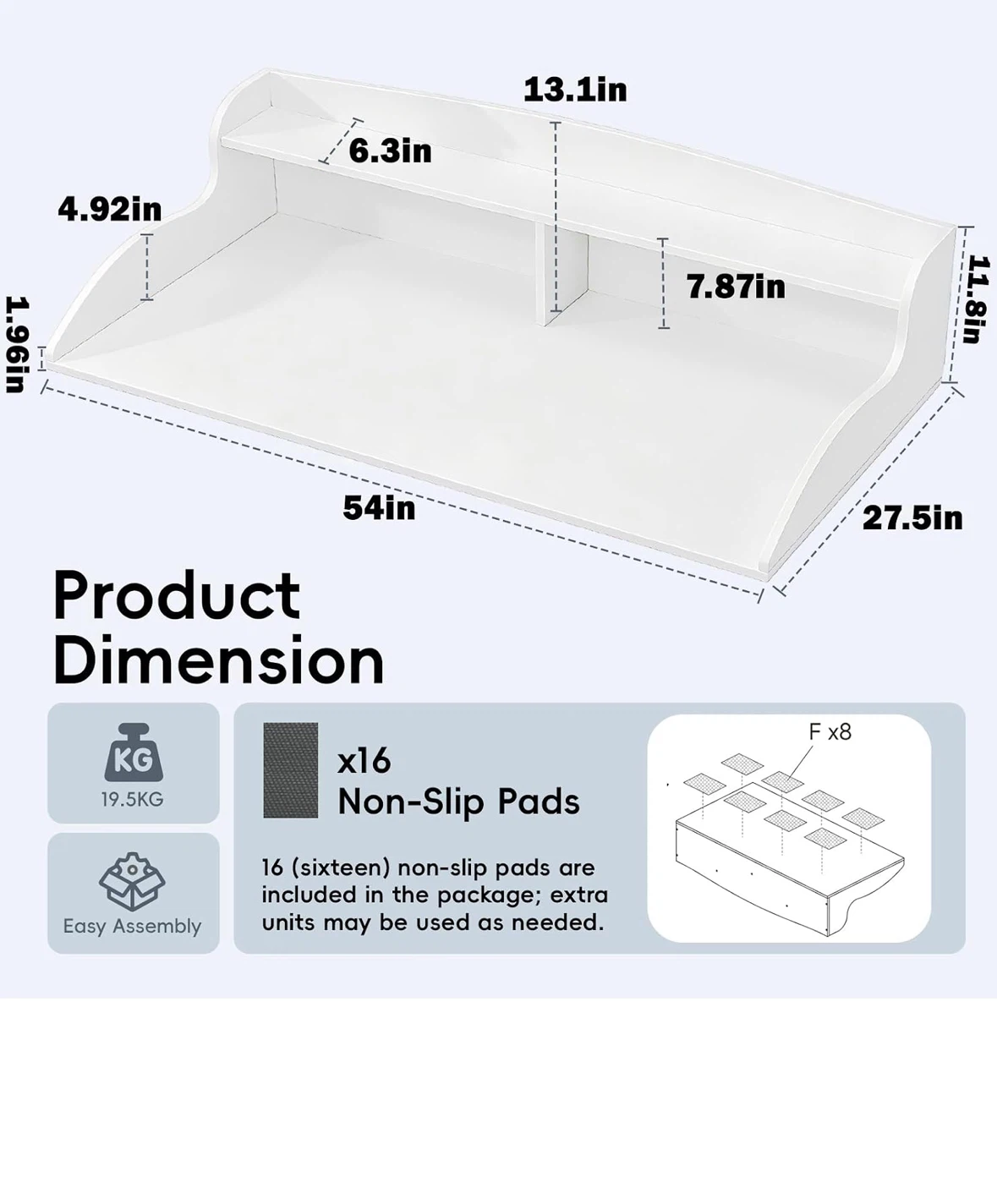 New 2-Tier White Laundry Machine Topper  Shelf - photo 4