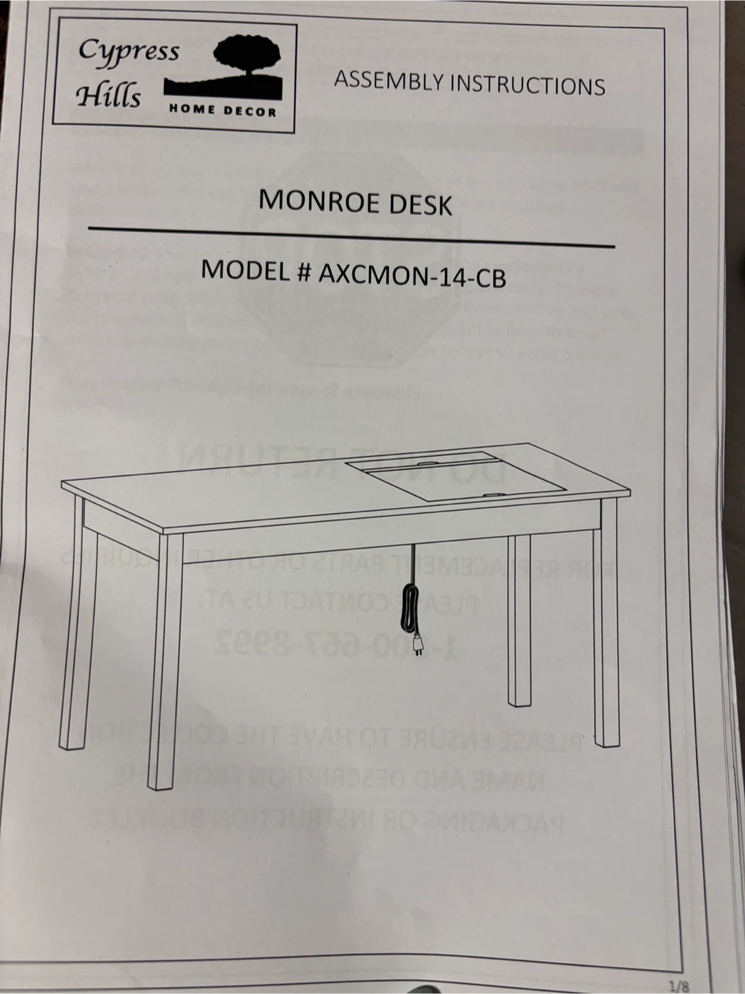 Monroe computer / work Desk- AS IS - photo 5
