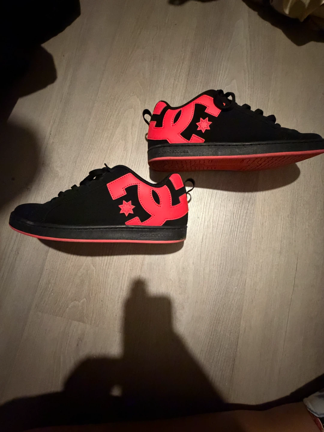 DC Shoes Black and Red Sneakers