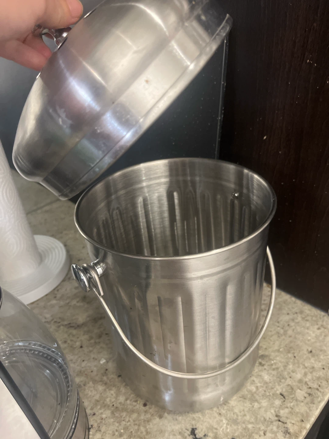 Stainless Steel Kitchen Compost Bin - photo 2