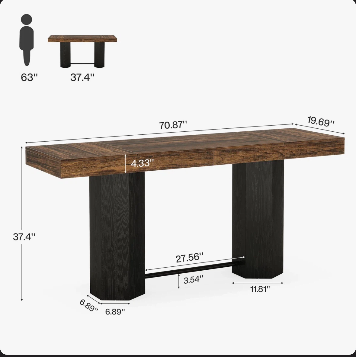 Stories Industrial Bar / Counter Table