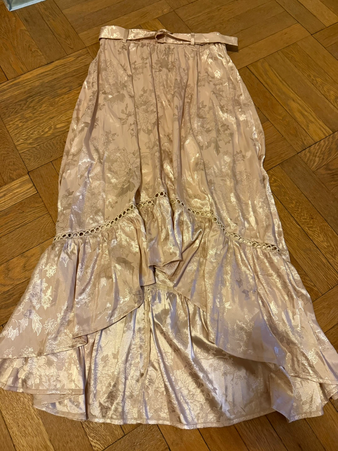 aliceblue floral maxi skirt