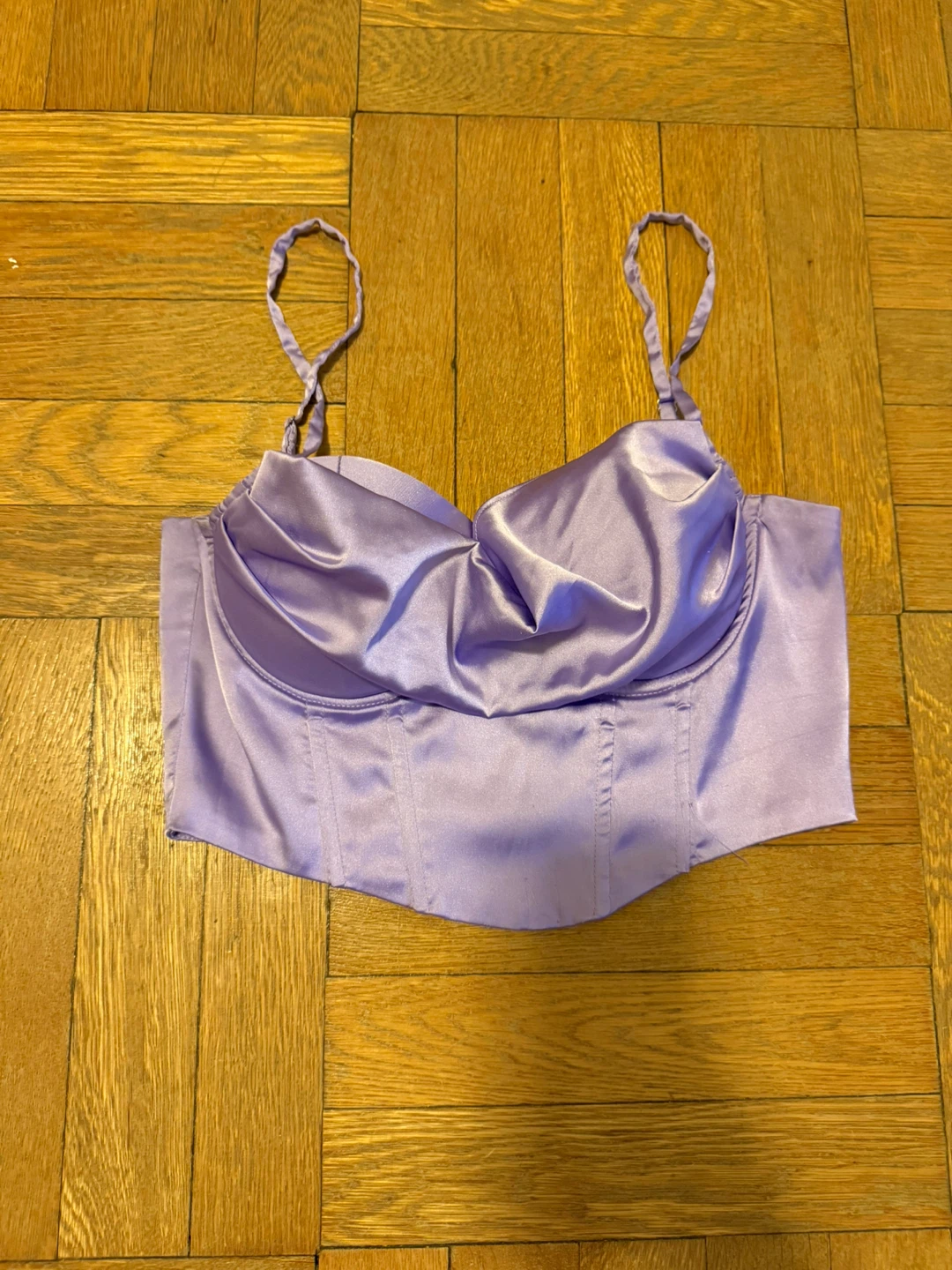 Lavender Satin Corset Top
