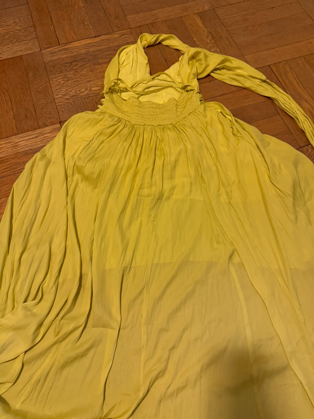 Yellow Halter Maxi Dress Size S - photo 2