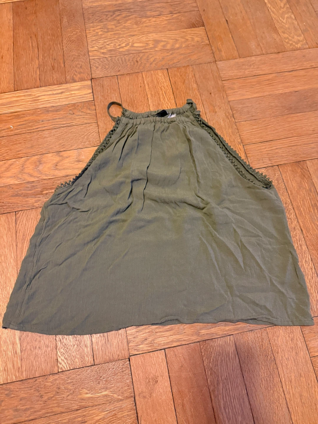 Olive Green Halter Tank Top
