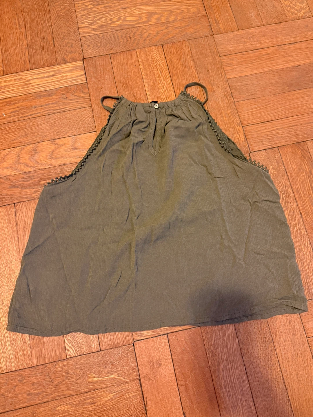 Olive Green Halter Tank Top - photo 2